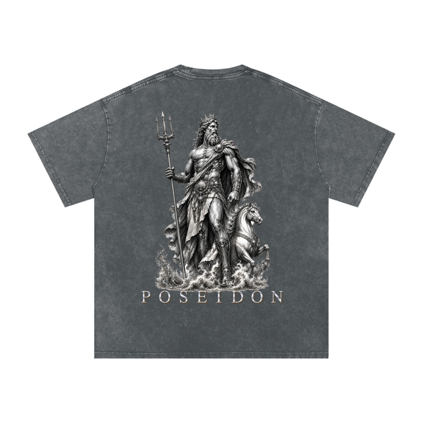 Snow Washed Oversized Cotton T-Shirt