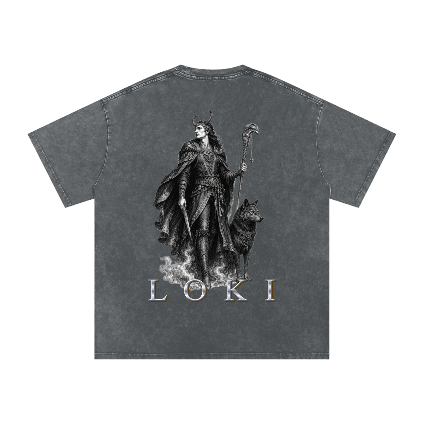 Snow Washed Oversized Cotton T-Shirt