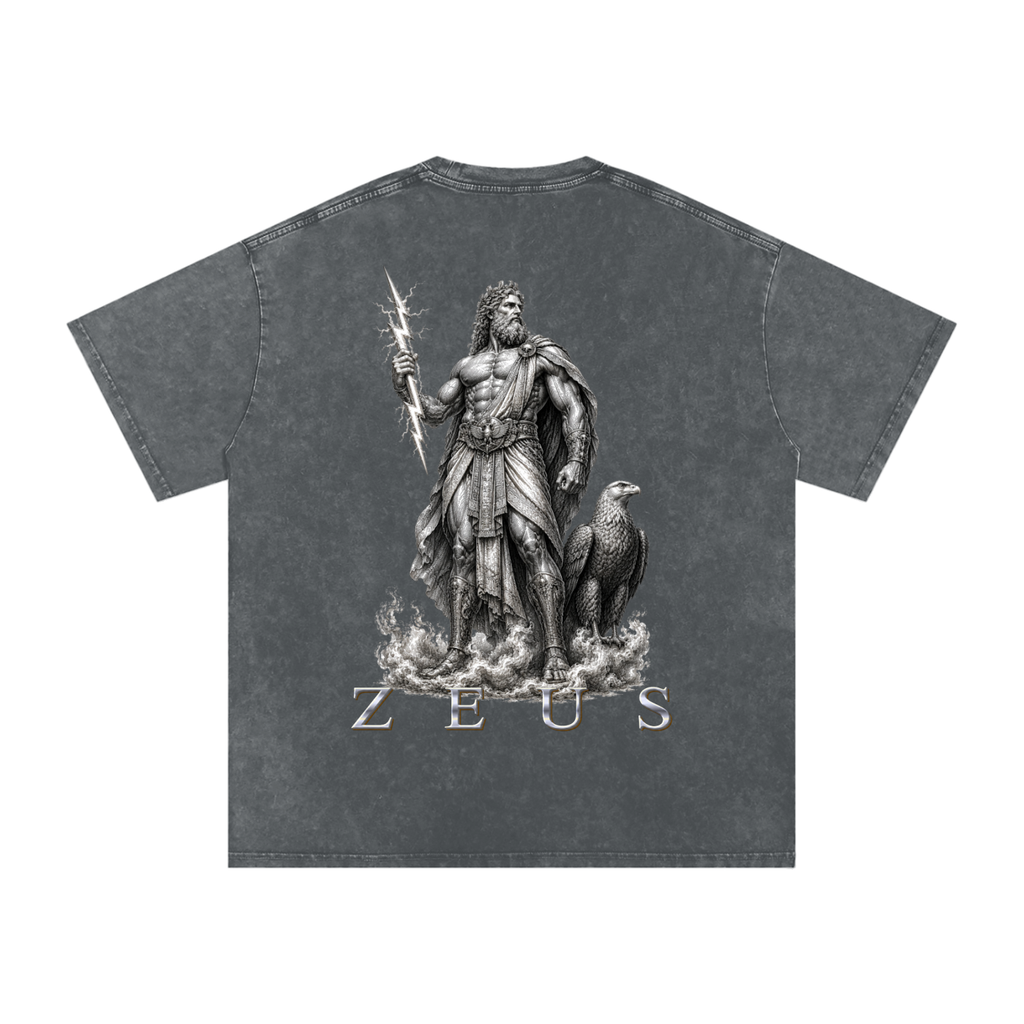 Snow Washed Oversized Cotton T-Shirt