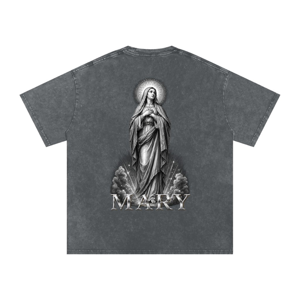 Snow Washed Oversized Cotton T-Shirt