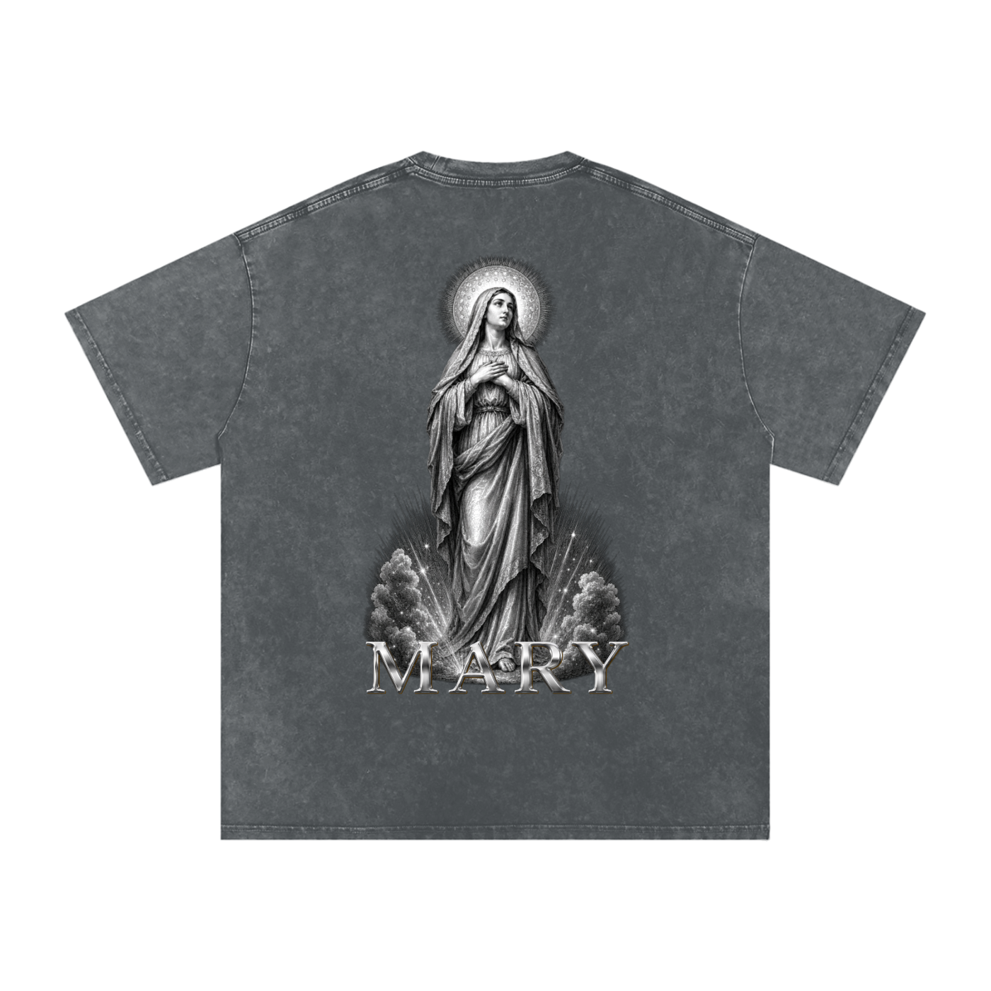 Snow Washed Oversized Cotton T-Shirt