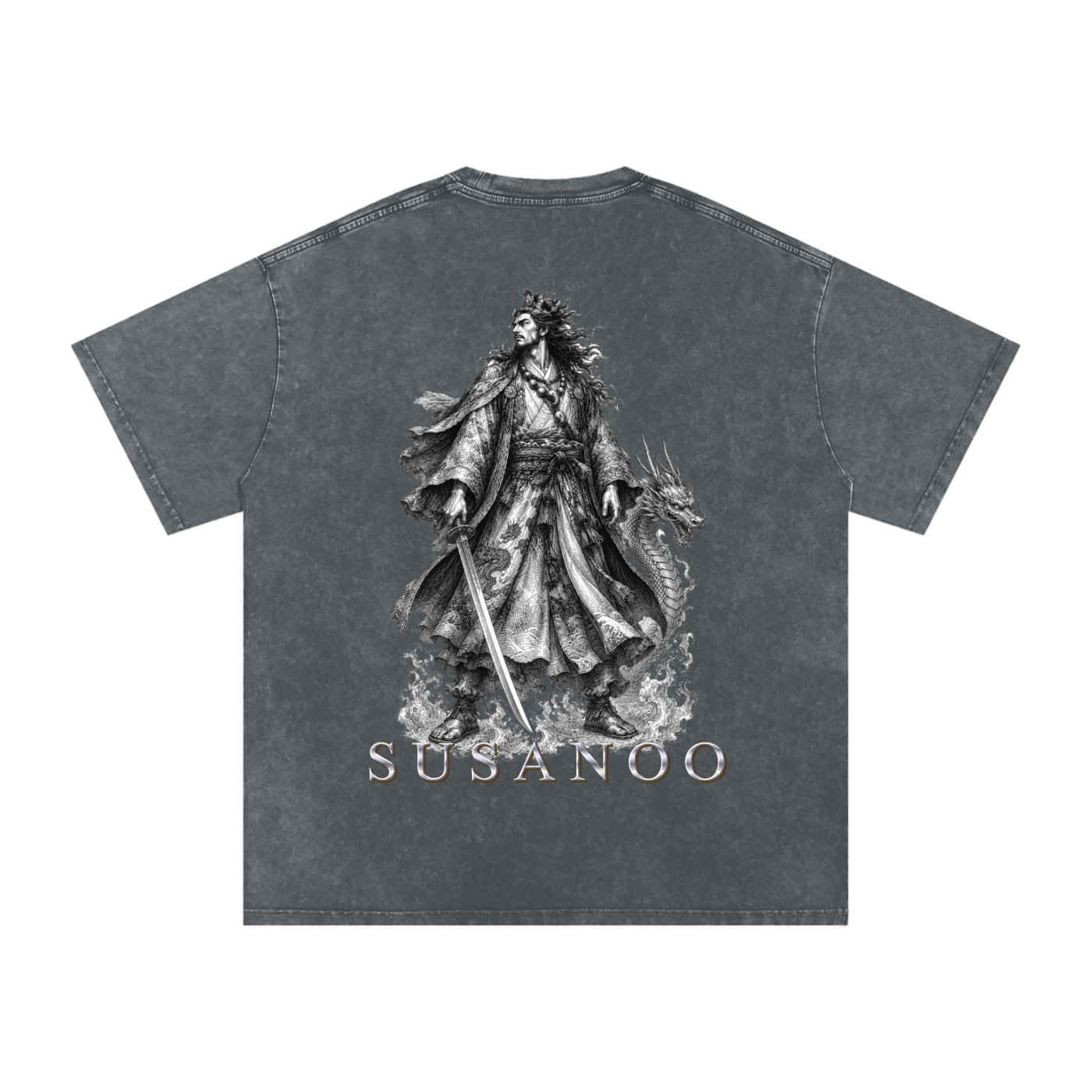 Snow Washed Oversized Cotton T-Shirt