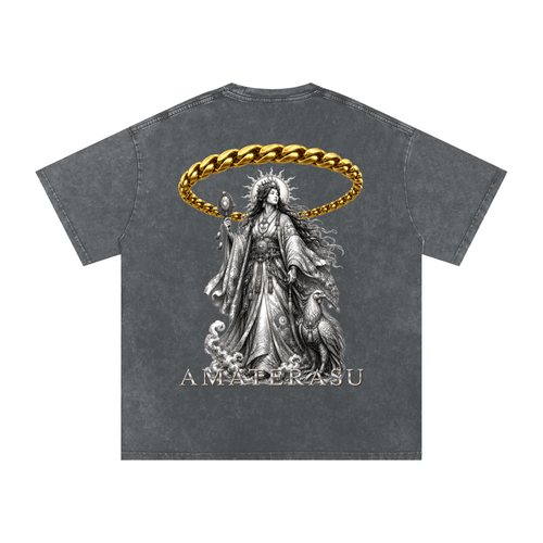 Snow Washed Oversized Cotton T-Shirt