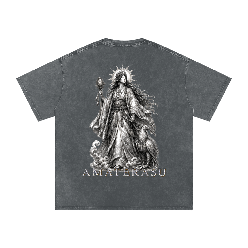 Snow Washed Oversized Cotton T-Shirt
