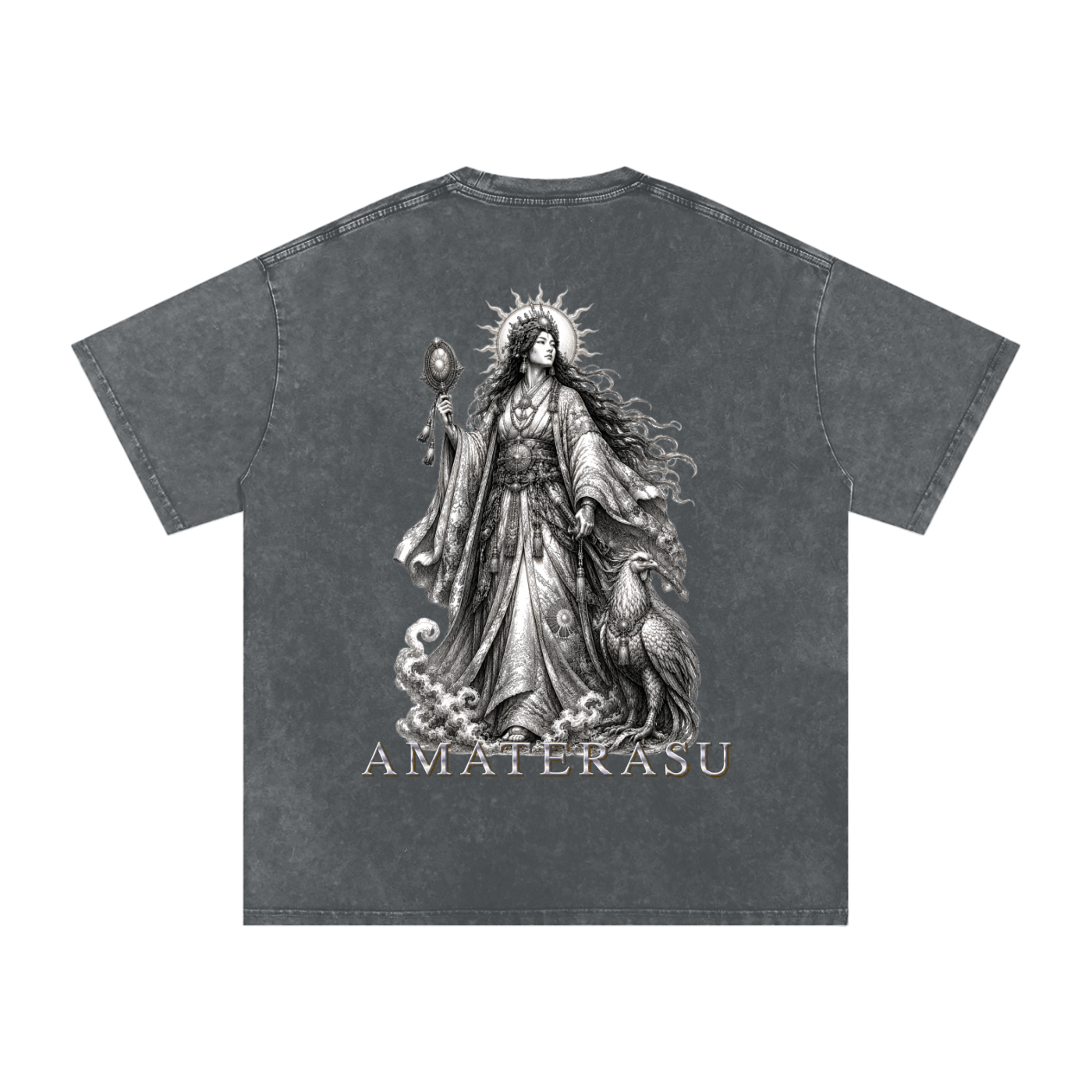 Snow Washed Oversized Cotton T-Shirt
