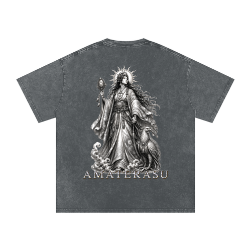 Snow Washed Oversized Cotton T-Shirt