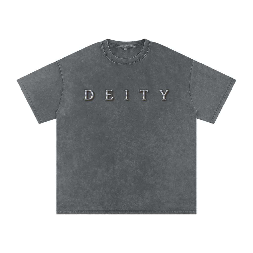 Snow Washed Oversized Cotton T-Shirt